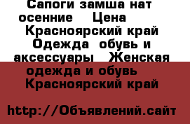 Сапоги замша нат .осенние  › Цена ­ 500 - Красноярский край Одежда, обувь и аксессуары » Женская одежда и обувь   . Красноярский край